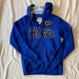 Like New!! St. Louis Blues Zip Front Hoodie